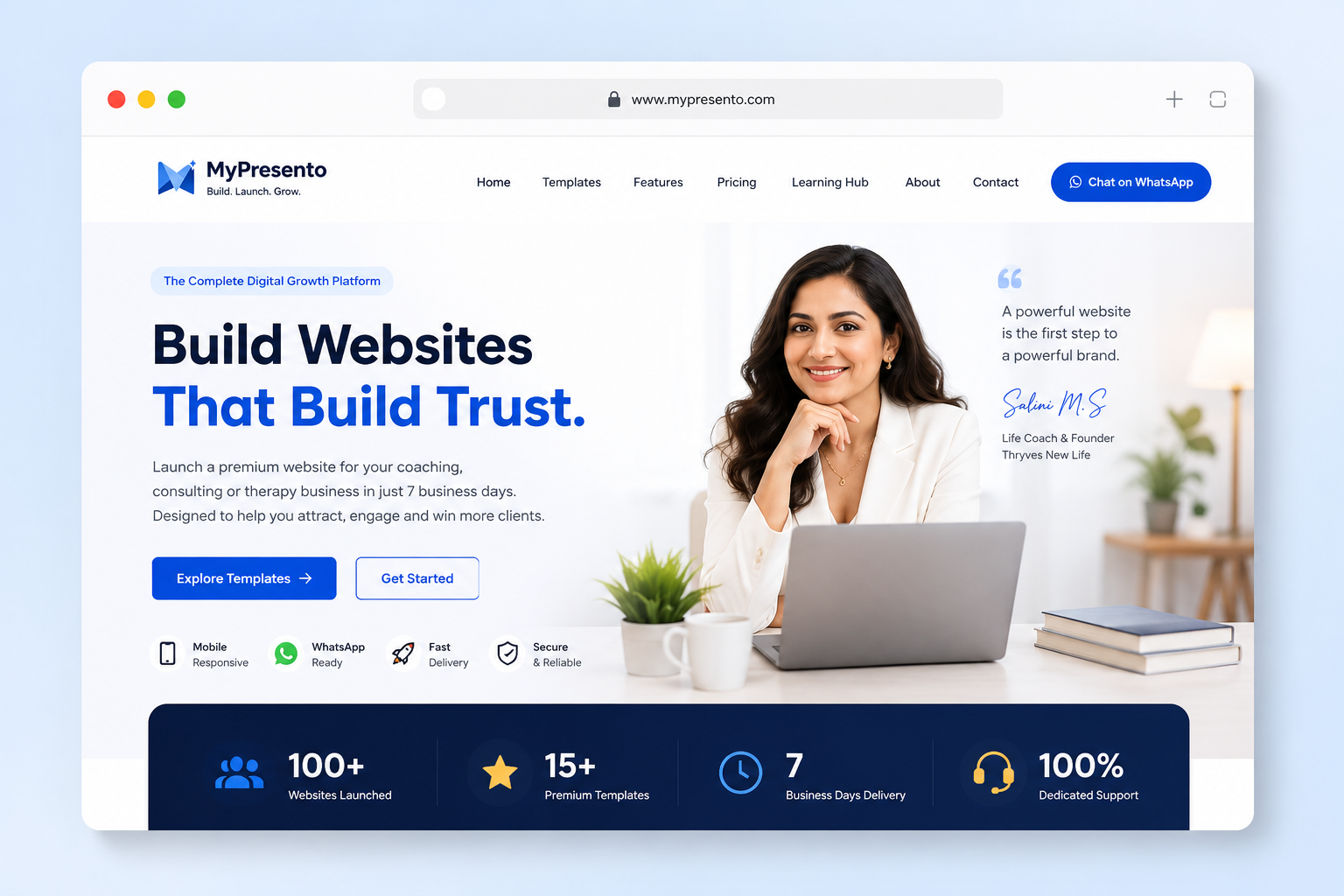 MyPresento Website Preview
