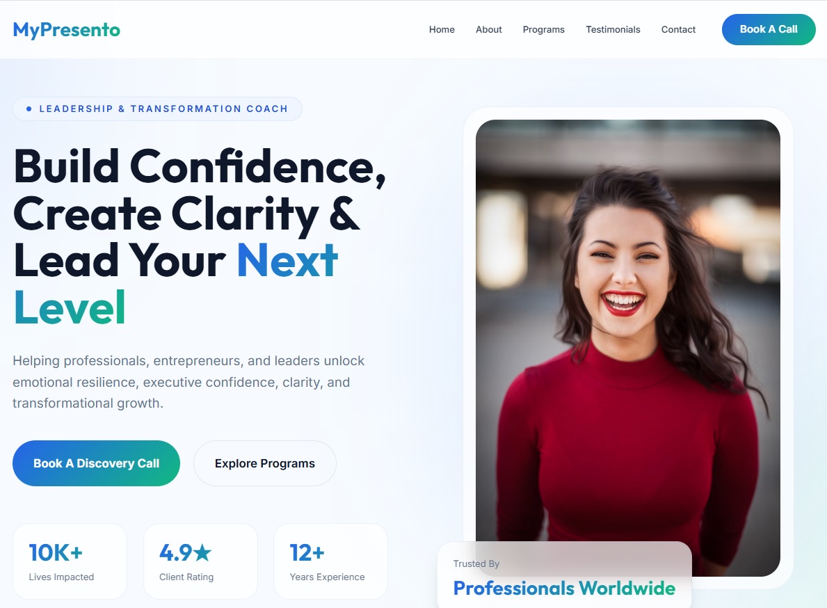 Public Speaking Trainer Website