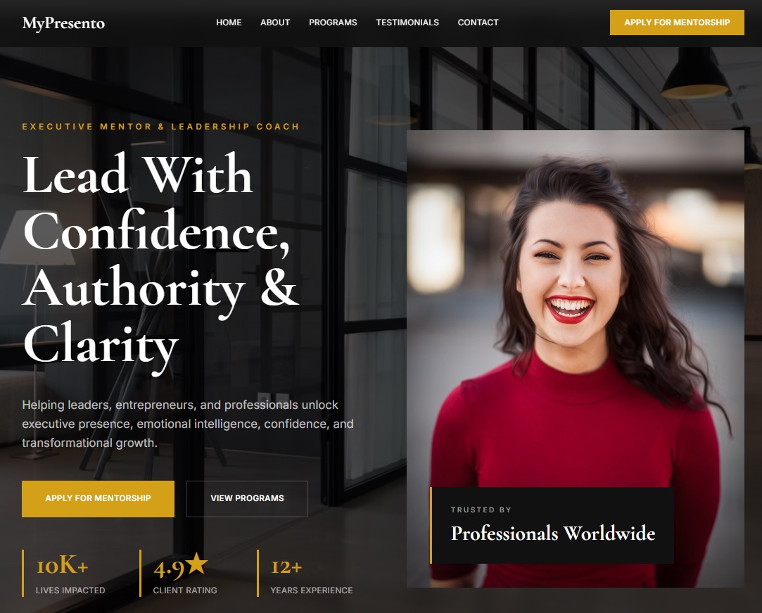 Executive Coach Website